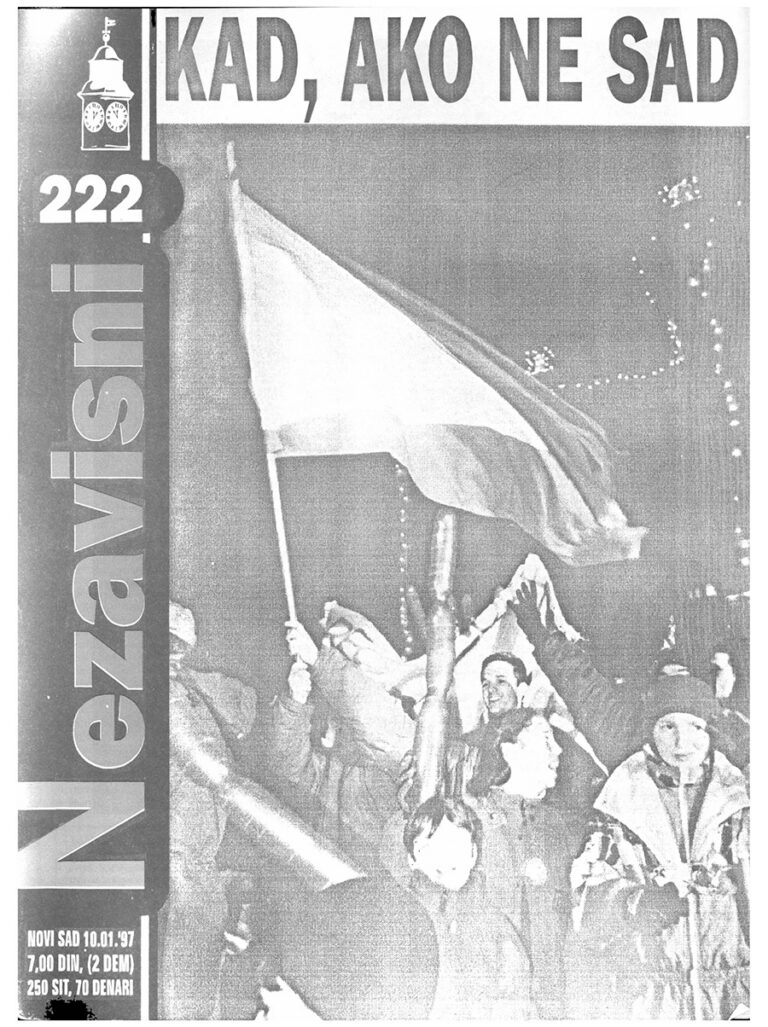 Nezavisni — broj 222, naslovna strana
