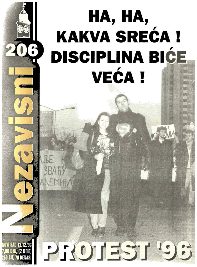 Nezavisni — broj 206, naslovna strana