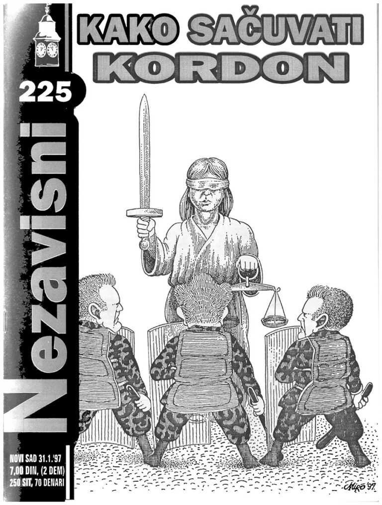 Nezavisni — broj 225, naslovna strana