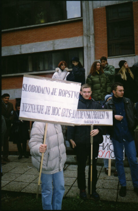 Dragan Gojić — fotografija sa protesta 96/97