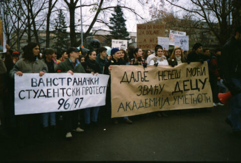 Dragan Gojić — fotografija sa protesta 96/97