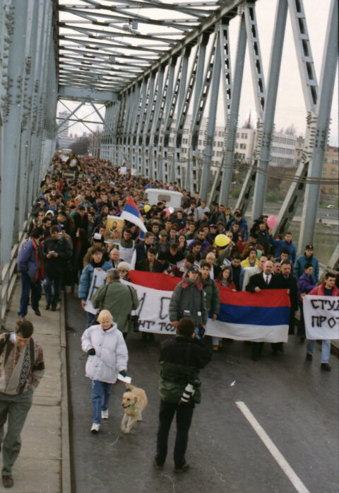 Dragan Gojić — fotografija sa protesta 96/97