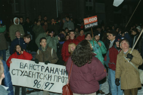Dragan Gojić — fotografija sa protesta 96/97