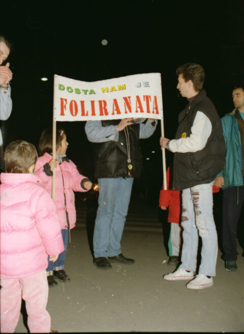 Dragan Gojić — fotografija sa protesta 96/97