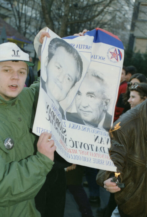 Dragan Gojić — fotografija sa protesta 96/97
