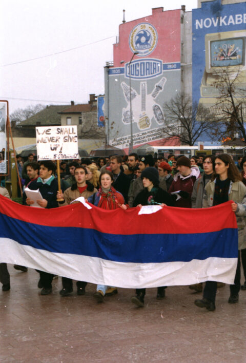 Dragan Gojić — fotografija sa protesta 96/97