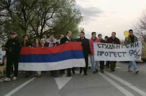 Dragan Gojić — fotografija sa protesta 96/97
