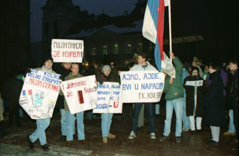 Dragan Gojić — fotografija sa protesta 96/97