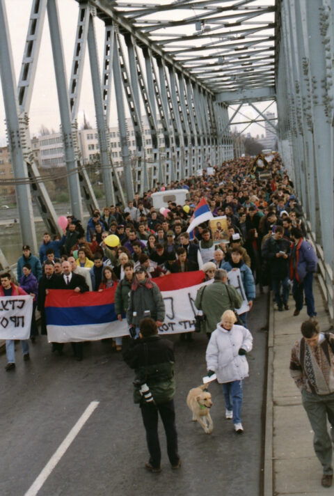 Dragan Gojić — fotografija sa protesta 96/97