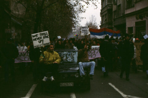 Dragan Gojić — fotografija sa protesta 96/97