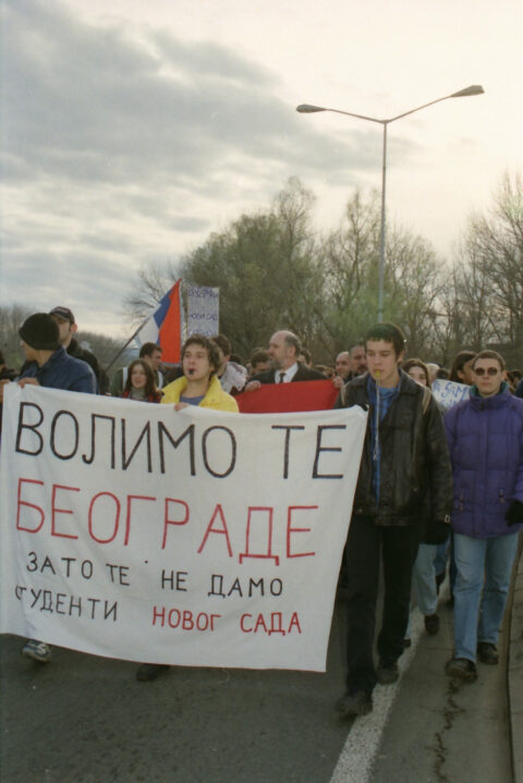 Dragan Gojić — fotografija sa protesta 96/97