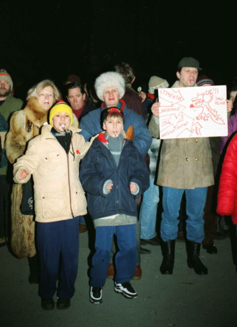 Dragan Gojić — fotografija sa protesta 96/97