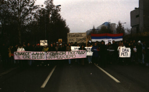 Dragan Gojić — fotografija sa protesta 96/97