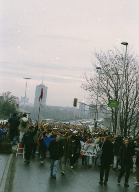 Dragan Gojić — fotografija sa protesta 96/97