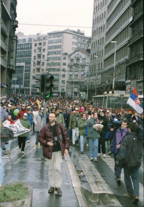 Dragan Gojić — fotografija sa protesta 96/97