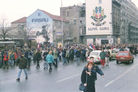Dragan Gojić — fotografija sa protesta 96/97