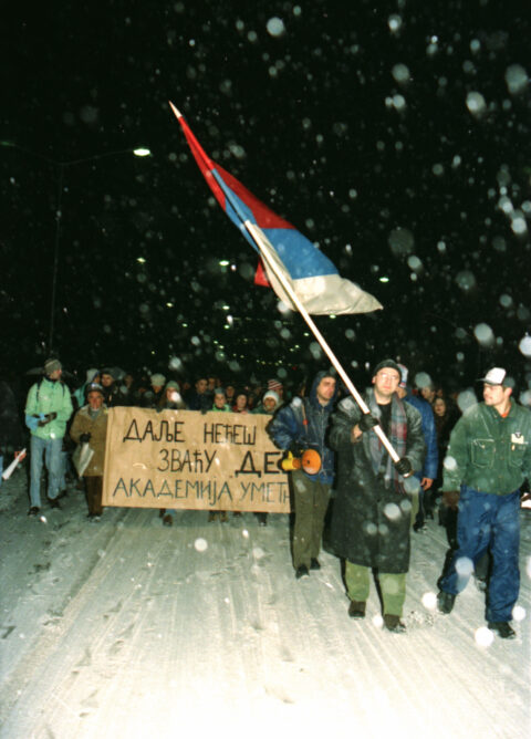 Dragan Gojić — fotografija sa protesta 96/97