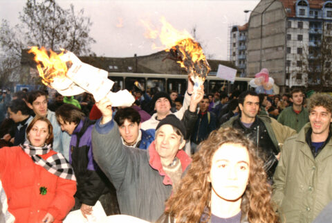 Dragan Gojić — fotografija sa protesta 96/97