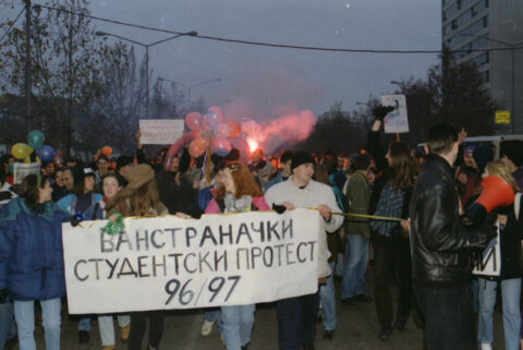 Dragan Gojić — fotografija sa protesta 96/97