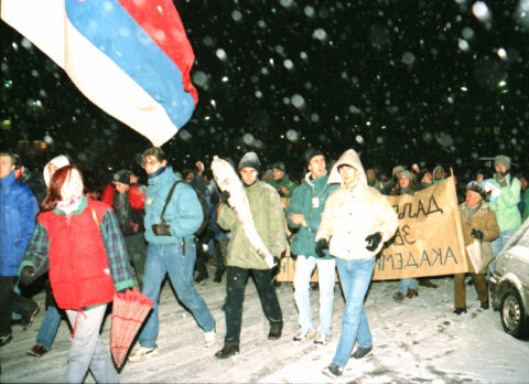 Dragan Gojić — fotografija sa protesta 96/97