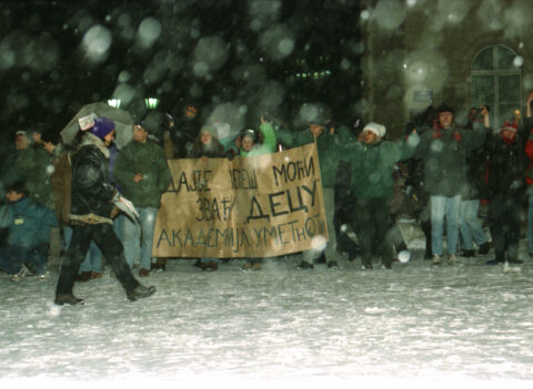 Dragan Gojić — fotografija sa protesta 96/97