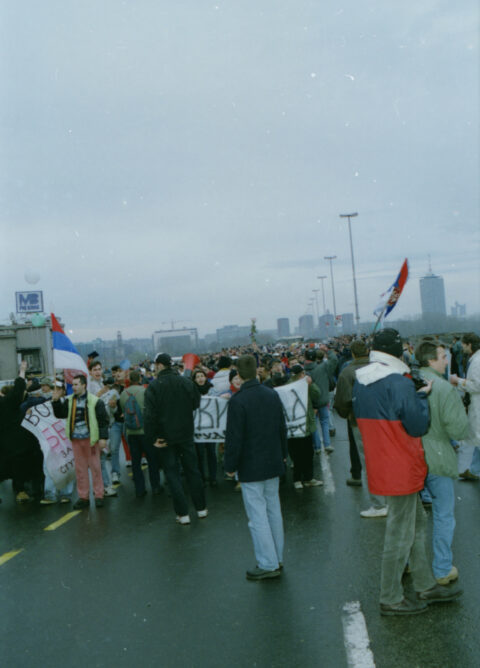 Dragan Gojić — fotografija sa protesta 96/97