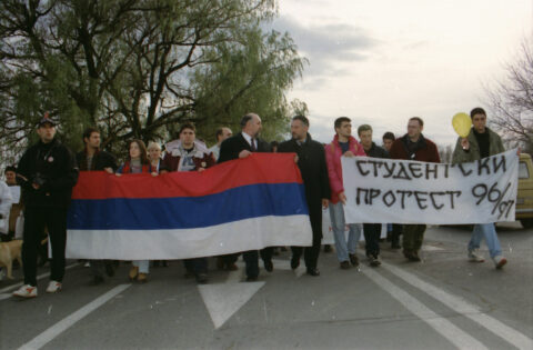 Dragan Gojić — fotografija sa protesta 96/97