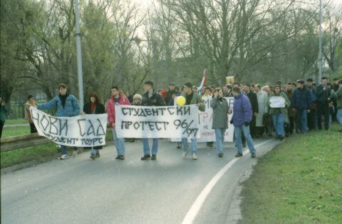 Dragan Gojić — fotografija sa protesta 96/97