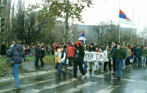 Dragan Gojić — fotografija sa protesta 96/97
