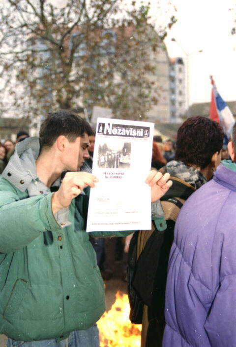 Dragan Gojić — fotografija sa protesta 96/97