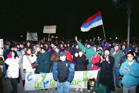 Dragan Gojić — fotografija sa protesta 96/97