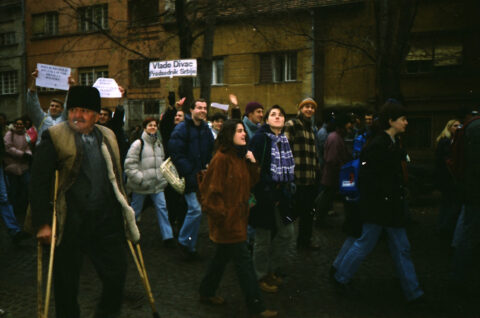 Dragan Gojić — fotografija sa protesta 96/97