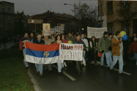 Dragan Gojić — fotografija sa protesta 96/97