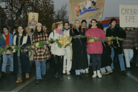 Dragan Gojić — fotografija sa protesta 96/97