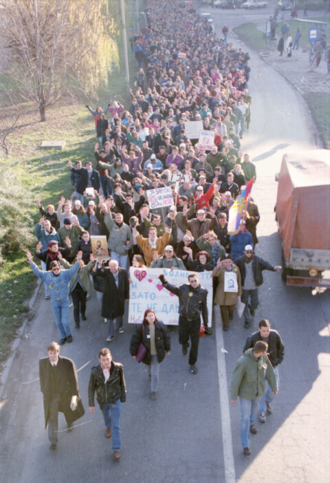 Dragan Gojić — fotografija sa protesta 96/97