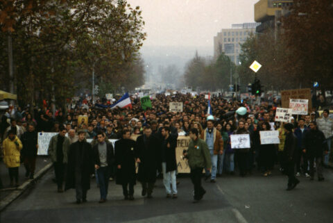 Dragan Gojić — fotografija sa protesta 96/97
