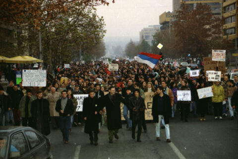 Dragan Gojić — fotografija sa protesta 96/97