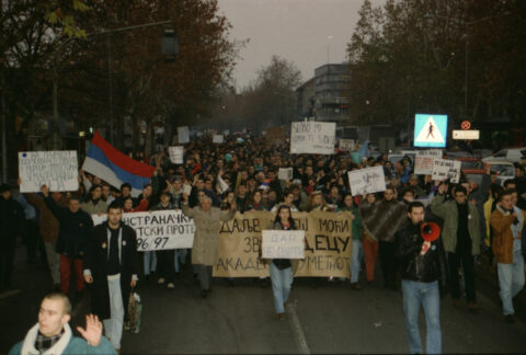 Dragan Gojić — fotografija sa protesta 96/97