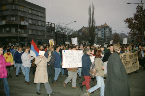 Dragan Gojić — fotografija sa protesta 96/97