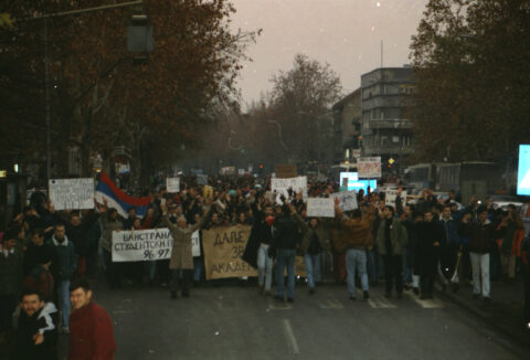 Dragan Gojić — fotografija sa protesta 96/97