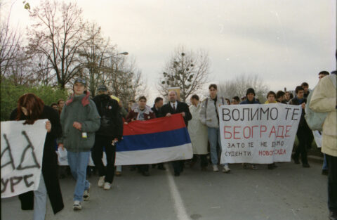 Dragan Gojić — fotografija sa protesta 96/97