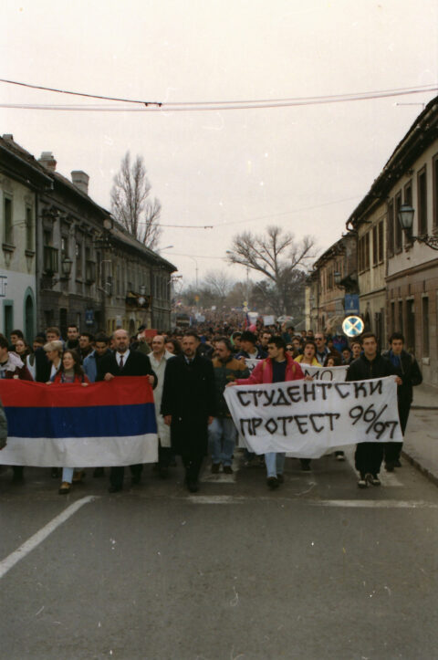 Dragan Gojić — fotografija sa protesta 96/97