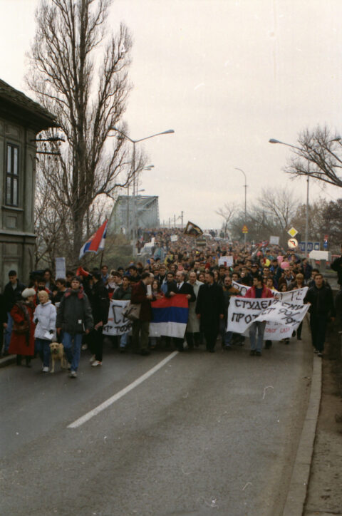 Dragan Gojić — fotografija sa protesta 96/97