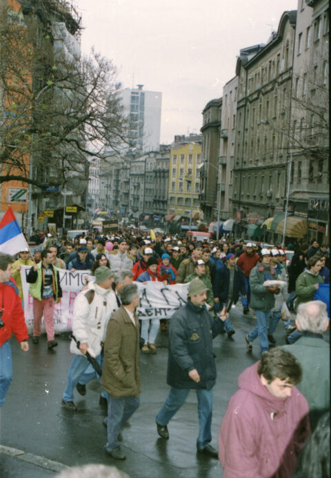 Dragan Gojić — fotografija sa protesta 96/97