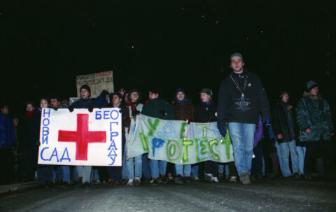 Dragan Gojić — fotografija sa protesta 96/97