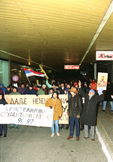 Dragan Gojić — fotografija sa protesta 96/97