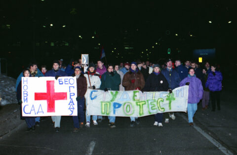 Dragan Gojić — fotografija sa protesta 96/97