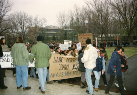 Dragan Gojić — fotografija sa protesta 96/97