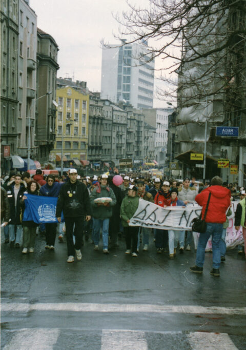 Dragan Gojić — fotografija sa protesta 96/97