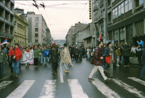 Dragan Gojić — fotografija sa protesta 96/97